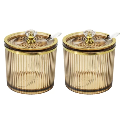 Unique Bargains Seasoning Storage Qtip Holder Dispensers With Lids And Spoons 2 Sets 8.8oz 5 Unique Bargains Seasoning Storage Qtip Holder Dispensers With Lids And Spoons 2 Sets 8.8oz - Image 5