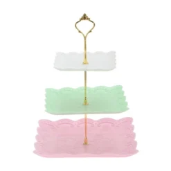 Unique Bargains 3 Tier Dessert Cupcake Stand Holder Square Tiered Serving Tray For Donuts Fruits White Pink Green Gold Tone 11 Unique Bargains 3 Tier Dessert Cupcake Stand Holder Square Tiered Serving Tray For Donuts Fruits White Pink Green Gold Tone -Kitchen Utensil Store GUEST 62026c0b 22cf 467b 859c 811a4baf0362