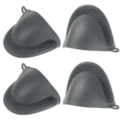Unique Bargains Silicone Heat Resistant Anti-Slip Reusable Oven Mitts 4 Pcs -Kitchen Utensil Store GUEST 62082969 a53b 4253 9ebb 056f296749ea
