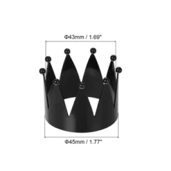 Unique Bargains Dining Table Decorations Alloy Decorative Crown Shape Napkin Rings Holder Buckle 6 Pcs