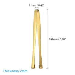 Unique Bargains Stainless Steel Ice Appetizers Sugar Serving Mini Tongs