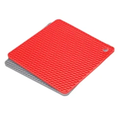 Unique Bargains Silicone Heat Resistant Non-Slip Kitchen Trivet Mats Light Gray, Red 2 Pcs -Kitchen Utensil Store GUEST 6592a3d2 d850 4e2a 9148 e4ee24d554f7