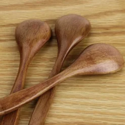 Unique Bargains Wooden Natural Grain Home Kitchen Soup Oil Salt Sugar Dining Spoons 5.5" Length Brown 6 Pcs -Kitchen Utensil Store GUEST 65bb812f 5da6 4c41 ba12 4d267c4582e6