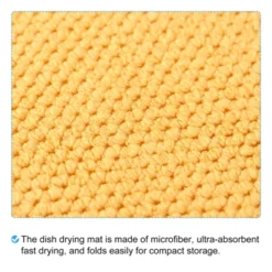 Unique Bargains Microfiber Ultra Absorbent Reversible Soft Dish Drying Mat 19.69" X 14.97" Yellow 2 Pcs -Kitchen Utensil Store GUEST 65c86ed7 b90e 4925 a03b 52779272861d