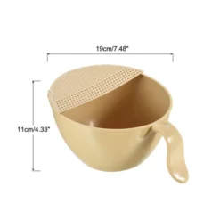 Unique Bargains Kitchen Rice Washing Bowl Strainer Colander Bowl Drain Basket