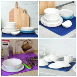 Unique Bargains Microfiber Absorbent Reversible Heat Resistant Dish Drainer Mats Blue/Grey/Beige 3 Pcs -Kitchen Utensil Store GUEST 67994f3c fbf1 43ea 960d b2a9c7a3002f 15