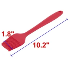 Unique Bargains Silicone Heat Resistant Desserts Baking BBQ Oil Basting Pastry Brush Red