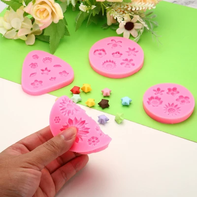 Unique Bargains Silicone Clay Template Fondant Template For Crafts Air Dry DIY Cake 5 Pcs 2 Unique Bargains Silicone Clay Template Fondant Template For Crafts Air Dry DIY Cake 5 Pcs - Image 2