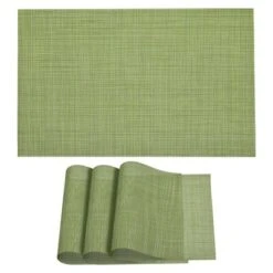 Unique Bargains PVC Table Washable Woven Place Mats 4 Pcs -Kitchen Utensil Store GUEST 6913bc86 be18 46c2 bcab 4c93b2156fb2