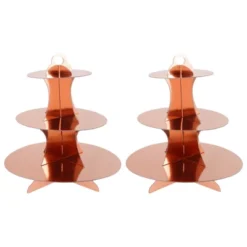 Unique Bargains 3-Tier Round Cupcake Stand Tower Cardboard Dessert Cup Cake Stand Tower 2 Pcs -Kitchen Utensil Store GUEST 69e9e1a8 3c12 4cf8 bc65 d1854e62bf0f