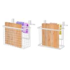 Unique Bargains Kitchen Cabinet Door With Towel Bar And Metal Wire Baskets Organizer 2 Pcs -Kitchen Utensil Store GUEST 69ea1a44 f1be 40a3 ad4c 39ebbd879309