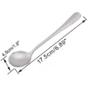 Unique Bargains Stainless Steel Tableware Straight Handle 7" Long Soup Spoons Silver Tone 5 Pcs