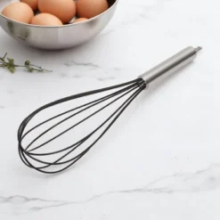 Unique Bargains 12" Black Wire Whisk Stainless Steel Silicone Black Silver Tone -Kitchen Utensil Store GUEST 6a294d81 f87a 43c4 b333 96080ade7a08