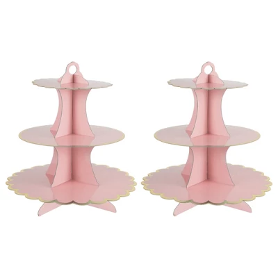 Unique Bargains 3-Tier Cardboard Cupcake Stand Tower 2 Pcs 6 Unique Bargains 3-Tier Cardboard Cupcake Stand Tower 2 Pcs - Image 6