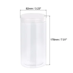 Unique Bargains Round Clear Plastic Empty Jars With Transparent Screw Top Lids For Storage 6 Pcs