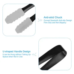 Unique Bargains Stainless Steel Ice Tongs For Appetizers, Charcuterie, Dessert, Tea Party, Bar, Cafe Serving 5.3" Black 7 Pcs -Kitchen Utensil Store GUEST 6d0e302a c773 4009 9c96 b513fc543026