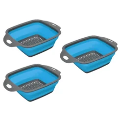 Unique Bargains Collapsible Colander Set Silicone Square Foldable Strainer With Handle Space -Kitchen Utensil Store GUEST 6d1eb422 60d2 454d 8feb f10324a608a2