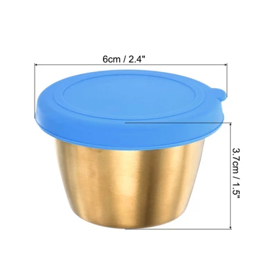 Unique Bargains Reusable Leak Proof Dipping Salad Blue Condiment Containers With Lids 1 Unique Bargains Reusable Leak Proof Dipping Salad Blue Condiment Containers With Lids