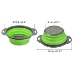 Unique Bargains Kitchen Collapsible Colander Silicone Round Foldable Strainer With Handle -Kitchen Utensil Store GUEST 6de18e3b 2a7d 4975 85fc ea7e9e07cd55
