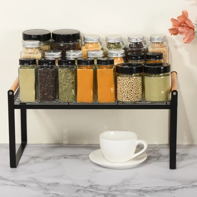 Unique Bargains Kitchen H-shaped Stackable Spice Racks Countertop Shelves Organizer 2 Unique Bargains Kitchen H-shaped Stackable Spice Racks Countertop Shelves Organizer - Image 2
