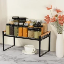 Unique Bargains Kitchen H-shaped Stackable Spice Racks Countertop Shelves Organizer 7 Unique Bargains Kitchen H-shaped Stackable Spice Racks Countertop Shelves Organizer -Kitchen Utensil Store GUEST 6f8cfd79 e2dc 4851 896f de09f956036b