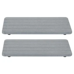 Unique Bargains Diatomite Water Absorbent Grooves Soap Dish Drying Mats 8.66" X 4.33" 2 Pcs -Kitchen Utensil Store GUEST 7067a7cd 7d37 4768 8746 410eec777fc1