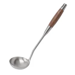 Unique Bargains Kitchen Cooking Utensil Wooden Handle Soup Ladle 14.2 Inch Silver Tone 1 Pc -Kitchen Utensil Store GUEST 707b87a3 8651 49cd 9f8f dbe9f95e3550