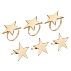 Unique Bargains Metal Star Decorative Reusable Smooth Surface Napkin Rings 6 Pcs -Kitchen Utensil Store GUEST 70836d9d 0b17 4a25 85f9 37b99a27cdb5