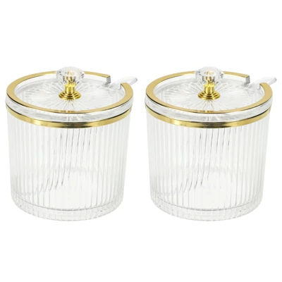 Unique Bargains Seasoning Storage Qtip Holder Dispensers With Lids And Spoons 2 Sets 8.8oz 7 Unique Bargains Seasoning Storage Qtip Holder Dispensers With Lids And Spoons 2 Sets 8.8oz - Image 7