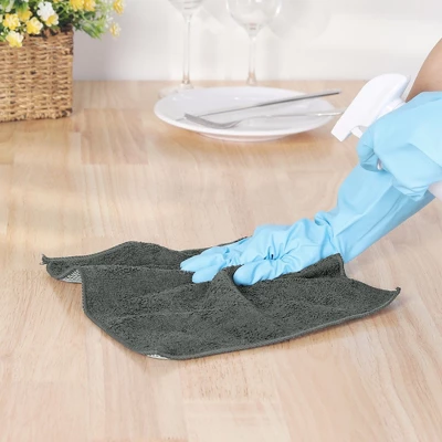 Unique Bargains Microfiber Absorbent Quick Dry Kitchen Dishcloth 20 Pcs 4 Unique Bargains Microfiber Absorbent Quick Dry Kitchen Dishcloth 20 Pcs - Image 4