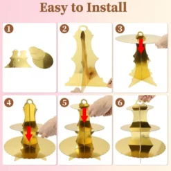 Unique Bargains 3-Tier Lace Cupcake Stand Tower 2 Pcs -Kitchen Utensil Store GUEST 71de5f31 9b21 4a85 a327 a238255ef985