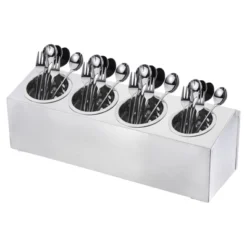 Unique Bargains Stainless Steel Cylinder Commercial Utensil Holder 4 Holes -Kitchen Utensil Store GUEST 725d0e54 bb8a 4912 8629 ad719912beea