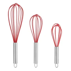 Unique Bargains Stainless Steel Silicone Non-Stick Coated Heat-Resistant Whisk 3 Pcs -Kitchen Utensil Store GUEST 72c756c9 d22c 4d7f a6ee 2a06ff293e15