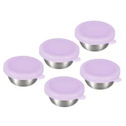 Unique Bargains Stainless Steel Condiment Container With Leakproof Silicone Lids 5 Pcs -Kitchen Utensil Store GUEST 737926e3 01cf 4900 ab62 a31715dc3df5