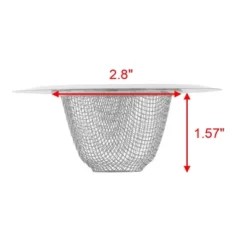 Unique Bargains Metal Kitchen Bathroom Sink Drain Strainer 3.5" Dia 1 Pc