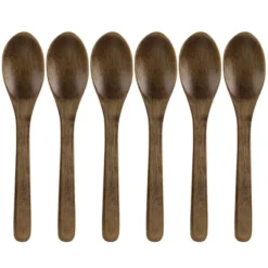 Unique Bargains Wooden Natural Grain Soup Ingredient Spoons 6" Brown 6 Pcs -Kitchen Utensil Store GUEST 744f5ab8 813f 4a38 a637 56b767ee0d2e