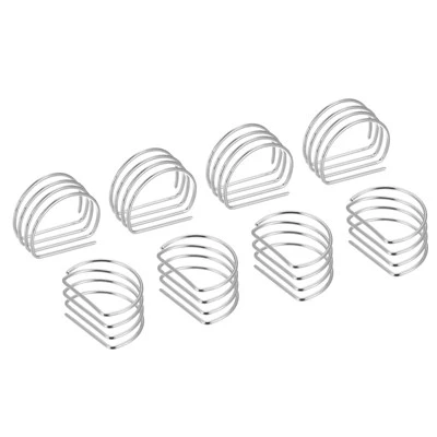 Unique Bargains Wedding Birthday Alloy Decorative Wear Resistance D-Shape Napkin Rings 8 Pcs 4 Unique Bargains Wedding Birthday Alloy Decorative Wear Resistance D-Shape Napkin Rings 8 Pcs - Image 4
