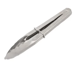 Unique Bargains Kitchen Metal Salad Ice Cake Bread Food Clip Clamp Tongs Silver Tone 3 Pcs