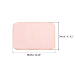 Unique Bargains Microfiber Non-Slip Quick Drying Reversible Dish Drying Mat Pink 1 Pc