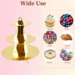 Unique Bargains 3-Tier Lace Cupcake Stand Tower 2 Pcs -Kitchen Utensil Store GUEST 7848f022 02e8 4950 a14c 94a4501f435b