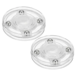 Unique Bargains 360 Degree Rotating Anti-slip High-strength Plastic Smooth Rotation Clear Lazy Susan 2 Pcs -Kitchen Utensil Store GUEST 7884e3fb 1c52 4528 be91 a58631411c5b