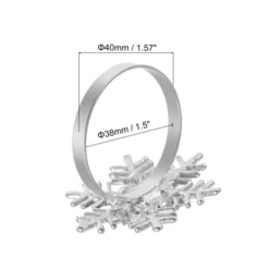 Unique Bargains Alloy Shiny Decorative Wear Resistance Snowflake Shape Napkin Rings 6 Pcs