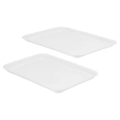 Unique Bargains Rectangular PP Plastic Reusable Lightweight Durable Serving Tray 2 Pcs -Kitchen Utensil Store GUEST 7a6eff7f a3ac 4871 82b3 2e8b241d5926