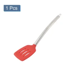 Unique Bargains Silicone Slotted Non Stick Heat Resistant Pancake Spatula Turner Red Silver Tone 1 Pc -Kitchen Utensil Store GUEST 7a79fe3d 8f9b 4b6a b1a5 b4c970143a6e