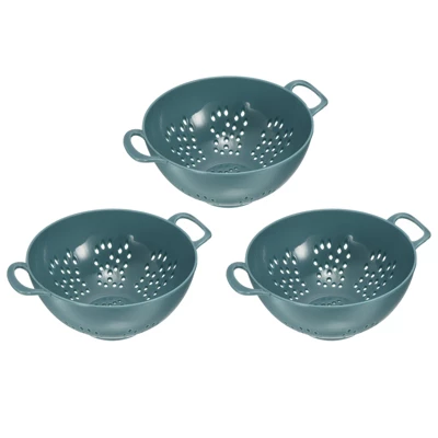 Unique Bargains Vegetable Fruit Kitchen Drain Sieve Plastic Colander 3 Pcs 8 Unique Bargains Vegetable Fruit Kitchen Drain Sieve Plastic Colander 3 Pcs - Image 8