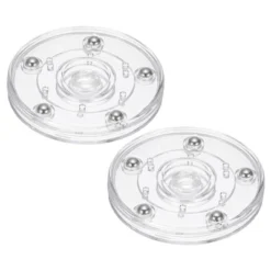 Unique Bargains 360 Degree Rotating Anti-slip High-strength Plastic Smooth Rotation Clear Lazy Susan 2 Pcs -Kitchen Utensil Store GUEST 7b1ed2b3 c394 4202 aa91 2d7f12acad87