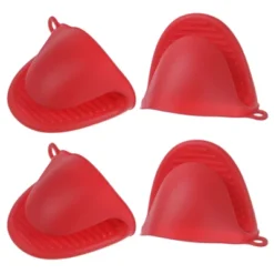 Unique Bargains Silicone Heat Resistant Anti-Slip Reusable Oven Mitts 4 Pcs -Kitchen Utensil Store GUEST 7b94d05d ef08 4be6 9656 769ea19d3203