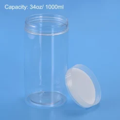 Unique Bargains Round Clear Plastic Empty Jars With Transparent Screw Top Lids For Storage 6 Pcs -Kitchen Utensil Store GUEST 7c2a959c a007 49f2 86d1 6d33a83126f1