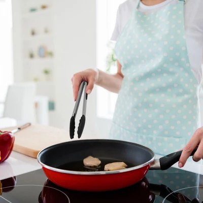 Stainless Steel Kitchen Tongs Set Silicone Food Cooking Tongs 3Pcs 4 Stainless Steel Kitchen Tongs Set Silicone Food Cooking Tongs 3Pcs - Image 4