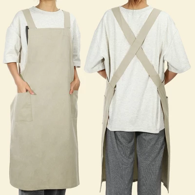 Unique Bargains Cross Back Apron With Pockets 1 Pc 1 Unique Bargains Cross Back Apron With Pockets 1 Pc